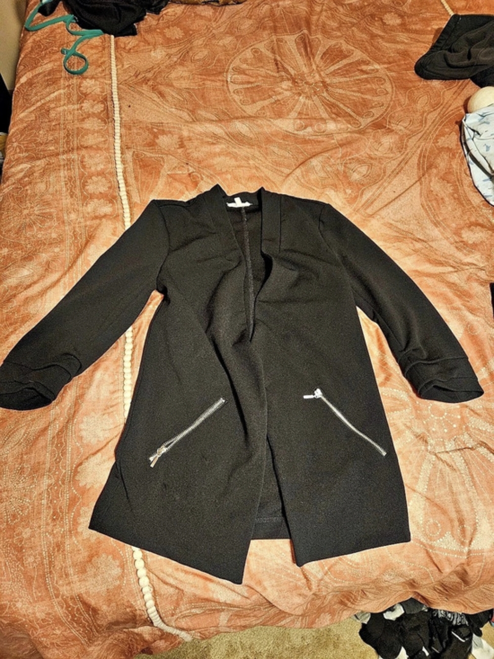 MAURICES Black Zip Pocket Blazer Size XS